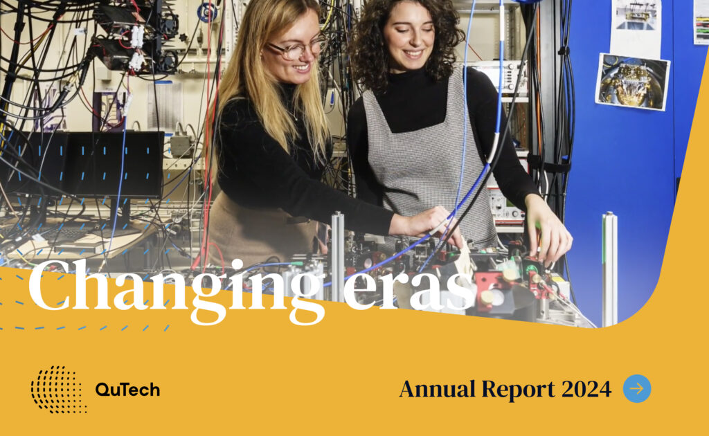 Cover of the QuTech Annual Report for 2024, showing the title 